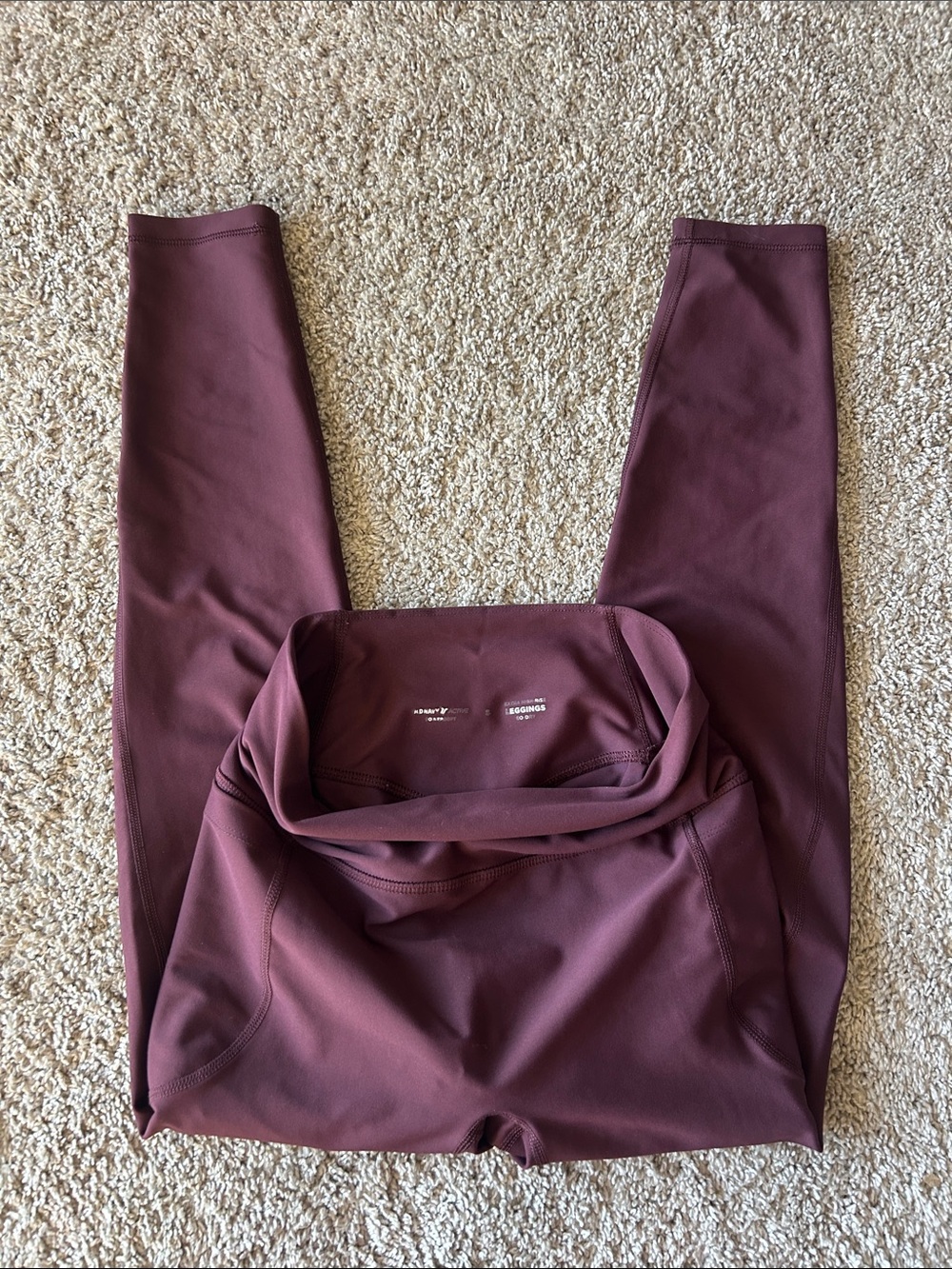 Old Navy Maroon High-Rise Active Leggings